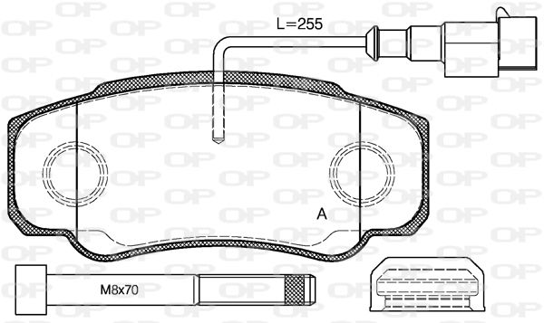OPEN PARTS Комплект тормозных колодок, дисковый тормоз BPA0961.02